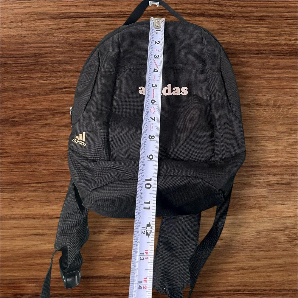 Adidas‎ Mini Backpack Black Bag Lightweight Small Travel School - Picture 3 of 6
